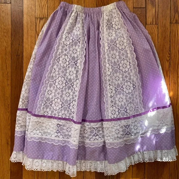 Handmade Prairie Fairy Lace Skirt - Picture 3 of 3